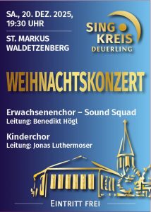 Ein Flyer für das Weihnachtskonzert 2025
